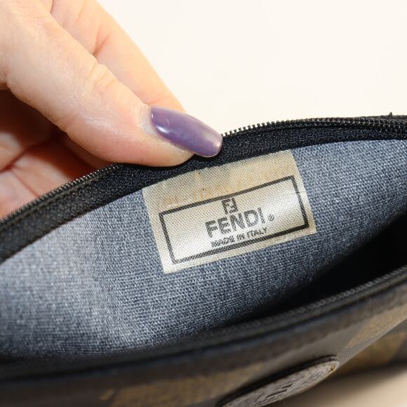 Fendi Vintage Zucchino Coated Canvas Cosmetic Pouch – Made in Italy - Picture 9 of 9